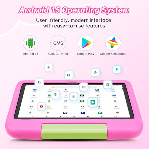 Image of 2025 Android 15 Tablet, 10 inch Kids Tablet, Tablets for Kids with Parental Control, Octa-Core CPU, 8GB+64GB Expandable to 1TB, HD Touchscreen, 5000mAh Battery