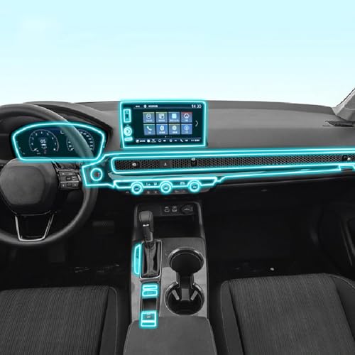 Film de protection TPU pour Honda Civic 2021-2023 console centrale