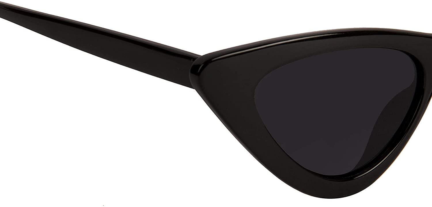 CREATURE Retro Vintage Narrow Cat Eye Sunglasses For Women And Girls (Black),Polarized - Image 3 thumbnail