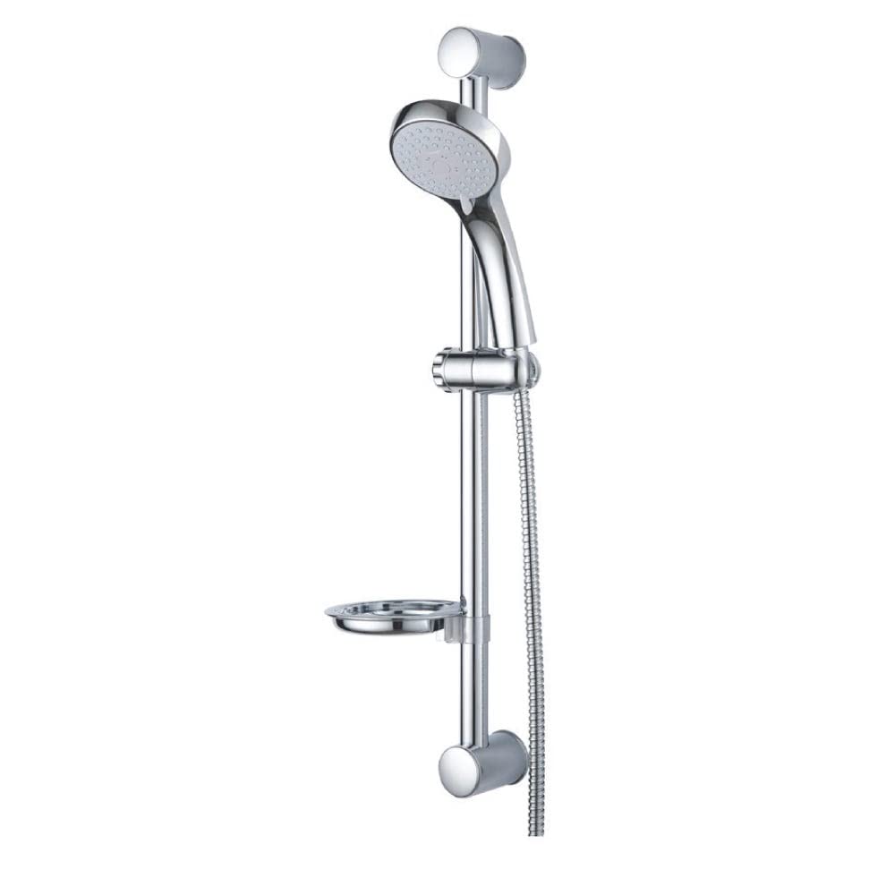 Milano Glory Shower Kit With Soap Tray - Chrome, Bathroom Shower Trim Kit With Single-Handle Tub | Stainless Steel Shower Rod With Adjustable Sliding Bar & Hand Shower | Wall Mounted Shower Fixtures