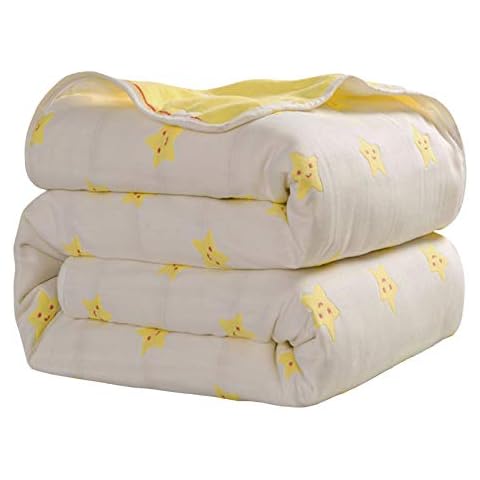 Joyreap 6 Layers of 100% Muslin Cotton Summer Blanket - Soft Lightweight Summer Quilt for Teens & Kids - Hypoallergenic Durable and Comfortable Throw Blanket Cover