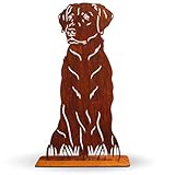 Terma Stahldesign Edelrost Hund Labrador lebensgroß Metall Gartenfigur Handmade Germany wetterfest Gartendeko Tierfigur Rostfigur Geschenk Grabdeko