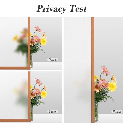 Niviy OO9026-JD4 Etched Privacy Window Film Frosted Glass Static Cling Non Adhesive Window Frost Film For Home Office thumb #4