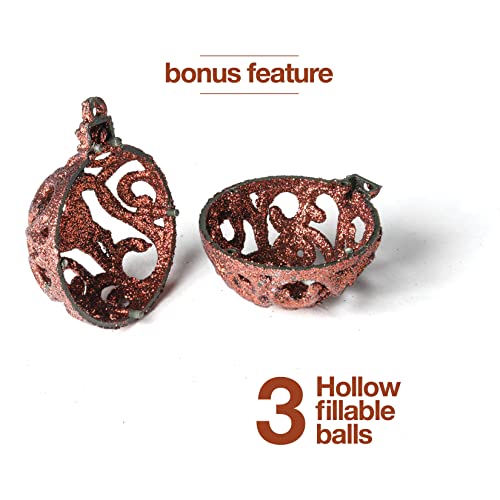 Prextex Christmas Ball Ornaments For Christmas Decorations (Brown) | 24 Pcs Xmas Tree Shatterproof Ornaments With Hanging Loop For Holiday, Wreath And Party Decorations #TOP6