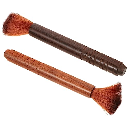 GOOHOCHY 2Pcs Brush for and Violin Cleaning Ebony Rosewood Essential Dust Removal Tools for String Instruments