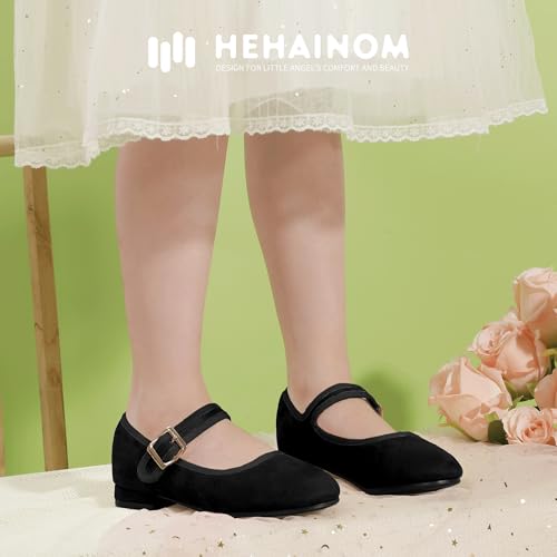 Hehainom Girls Dress Shoes Low Heels Mary Jane Little Big Kids School Wedding Party Shoes Ballerina Girls Flats3