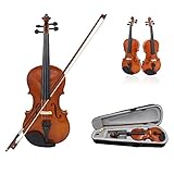 Beschreibung: YUXIwang Violine 81.0 * 26.0 * 12.0cm Violine Natürliche akustische Massivholz Fichte Flamme Ahorn Furnier Violine Geige Mit Stoffkoffer Kolophonium Sets Instrumente ( Color : Set )