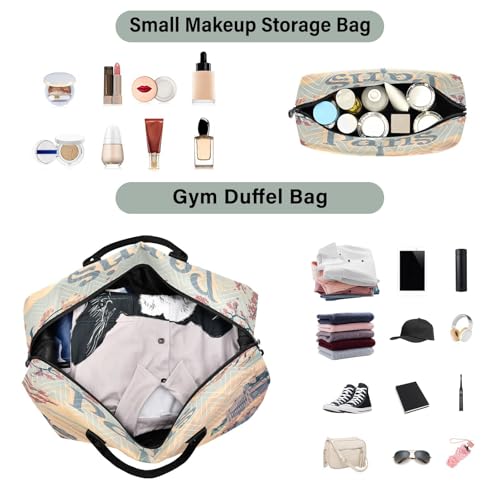 Paris France Eiffel Tower Painting Large Travel Duffle Bag Weekender Overnight Bags Gym Yoga Bag for Women Men with Toiletry Bag4