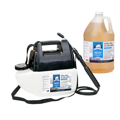 Bare Ground BGPS-1 All Natural Anti-Snow Liquid De-Icer with Battery Powered Sprayer, 128 oz...