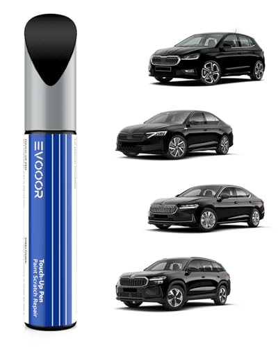 EVOOOR 1Z1Z/ F9R Noir Magique Perleffekt Retouche de peinture pour Skoda, réparation des rayures pour voiture, solution rapide et facile pour la réparation.