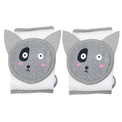 GALPADA Baby Mesh Knee Protectors 2pcs Set Unisex for Crawling Learning to Walk Comfortable Breathable Grey Puppy