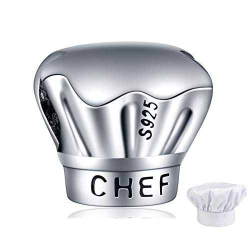 Choruslove I Love Cooking Chef Hat Charms 925 Sterling Silver Antique Beads Fits Pandora Charm Bracelet, Gifts For Dad/Mom/Friends/Cooking Lover #TOP7