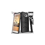 Galaxy Note 5 Case, Zizo Bolt Cover with [.33mm 9H Tempered Glass Screen Protector] Armor [Military Grade] Kickstand Holster Belt Clip