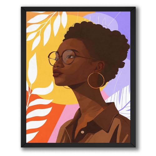 ALPINE INK CO. Modern Portrait Glossy Poster - African American Female Artwork - Stylish Professional Woman Design - Office Bedroom Wall Decor - 8x10 Unframed Glossy Print