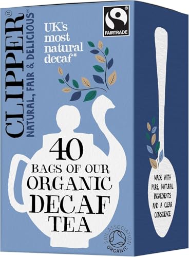 Image of Clipper Organic Everyday Decaf Tea Bags | Natural, Unbleached, Plant-Based Biodegradable & Non GM Black Tea Bags | Eco Conscious, Organically Grown & Fair Trade Tea (40 Teabags)