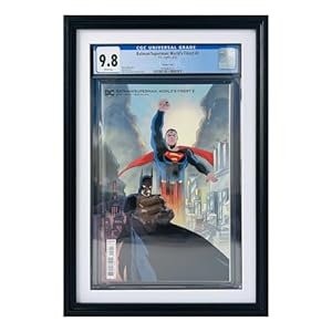 Single Graded Comic Book Frame for Standard CGC Graded Comic Books,Solid Wood Black Moulding,UV Protected
