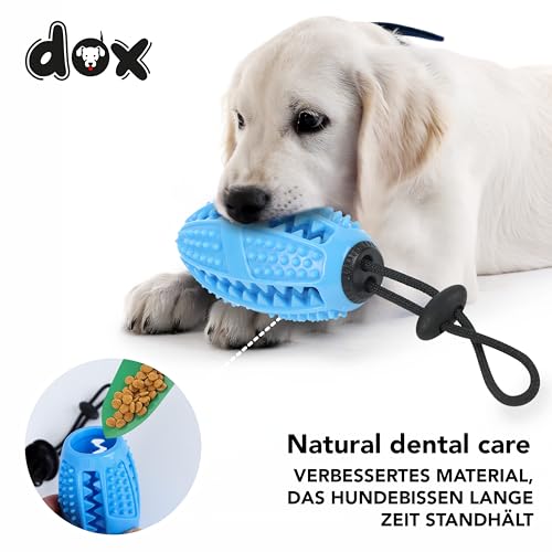 DDOXX Hund Kauspielzeug - Hundespielzeug, Dispensing, interaktive Haustier und Hund Puzzle-Spielzeug für Hund Langeweile, Welpen kauen Zahnen, und Geistige Stimulation- Blau