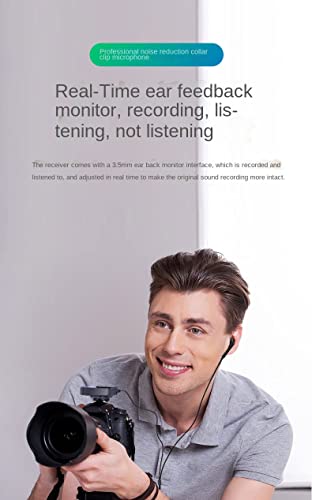 Image of Dual Channel Wireless Microphone System with 2 Transmitters and 1 Receiver, Clip On Lavalier Mic for Podcast, Interview, Vlogging, YouTube, Live Streaming, Online Teaching and Content Creation