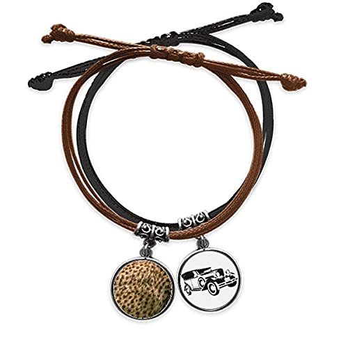 Bracelet plume léopard en cuir fait main le cadeau unique pour un anniversaire