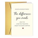 Goodbye Card for Coworker Leaving, Heartfelt Next Chapter Farewell Cards Gift Uplifting Message ‘Never Underestimate The Difference You Made’ Unique Retirement, Goodluck, Going Away, New Job Card&Gift for Coworker Colleagues Boss Manager