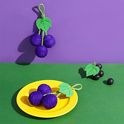 Brinquedo de gato com bola de sisal, bola de sisal para animais de estimação, brinquedo de mastigar,