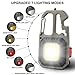 T-SUN Tragbare Mini LED Arbeitsleuchte Schlüsselanhänger Taschenlampe 7 Modi 800 Lumen Wiederaufladbare Inspektionsleuchten mit Flaschenöffner Magnetfuß für Camping Reparatur Notbeleuchtung (2 PCS)
