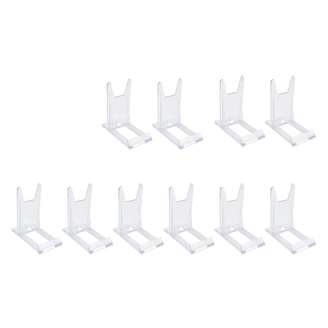 CTRLZS 20 Pcs Display Stand, Acrylic Plate Stands Adjustable Sliding Clear Display Stand Easel Two Part for Plates,Books
