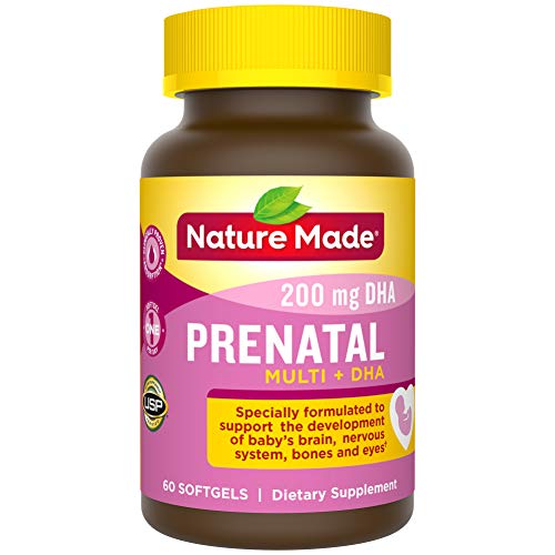 Nature Made Prenatal Vitamin + DHA Softgels with Folic Acid, Iodine and Zinc, 60 Count (Packaging Ma - //coolthings.us