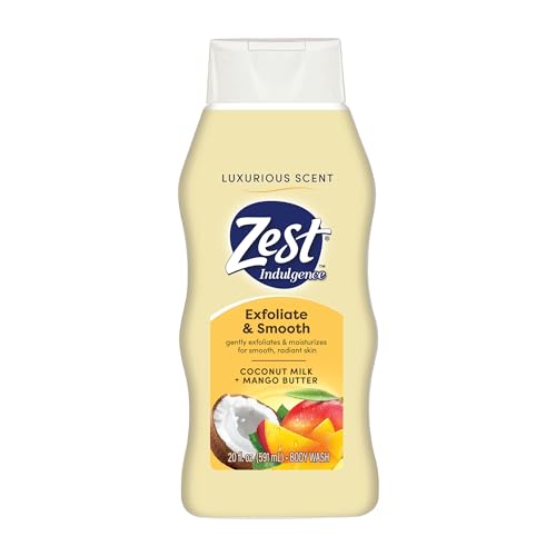 Zest Body Wash - Enriched with Coconut Milk - Invigorating Scent - Hydrating Body Soap - Suitable for All Skin Types - Coconut Milk and Mango - 20 oz