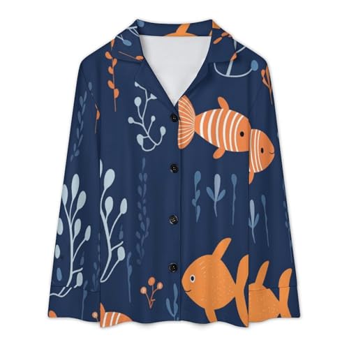 Pyjama poisson océanique pour des soirées cocooning confortables - 4