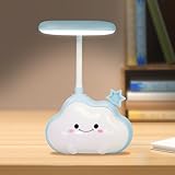 LED Wolken Nachtlicht, Schreibtischlampe für Kinderzimmer, USB Aufladbar Nachtlampe, Farbwechselnd Stimmungslicht, mit Flexiblem Arm (Blau Ster)