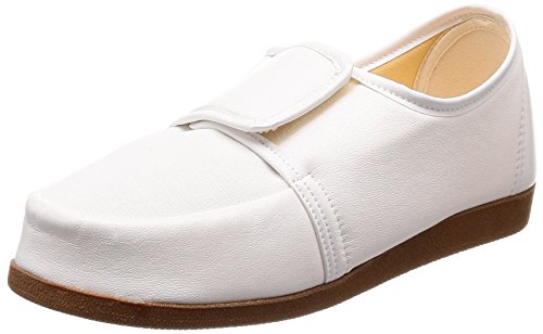 モカシン リハビリシューズ 足元応援 婦人用 やわらかフィット W603 シロ ホワイト 21 3E