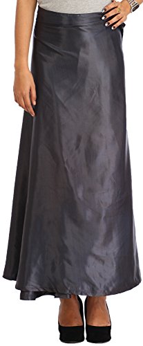 Women's Solid Color Satin Wrap Around Midi Long Skirt Maxi Skirt for Women