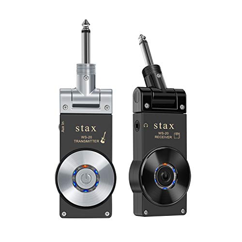 Stax Guitar Wireless System Transmitter And Receiver 2.4GHZ Built-in Rechargeable Wireless Guitar System For Electric Guitar Bass