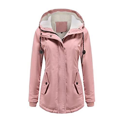 Manteau femme hiver veste polaire chaude ajustée avec cordon