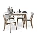 Conjunto de Comedor de diseño nórdico MELAKA (Mesa Extensible de 120/160x80 cm + 4 sillas MELAKA)