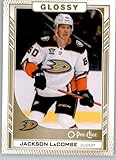 2023-24 Upper Deck Series Two OPC Glossy Gold #R-34 Jackson LaCombe RC Rookie Card Anaheim Ducks Official NHL Hockey Card in Raw (NM or Better) Condition