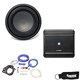 Alpine MRV-M500 Amplifier and a R-W10D4 R-Series 10-inch Dual 4 Ohm Subwoofer - Includes wire kit