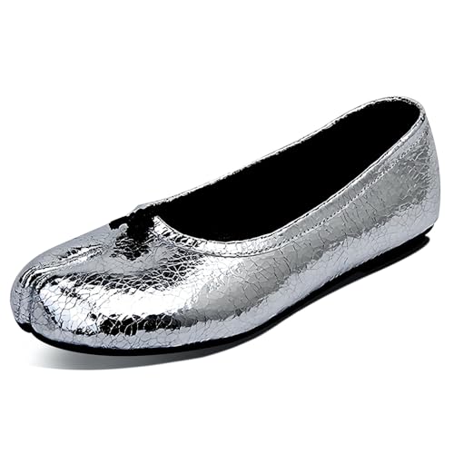 Tabi Ballet Flats for Women Split Toe Wide Flats for Women Comfort Light Weight Japanese Shoes