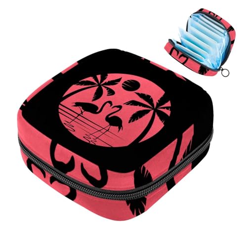 Design estetico con fenicottero tropicale multicolore 01 4.7x6.6x6.6 cm rosa