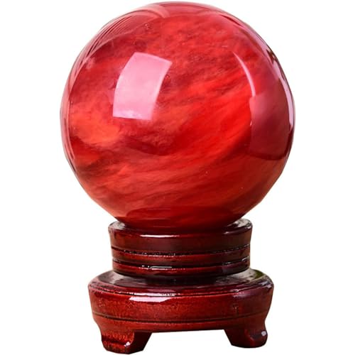 Cristal rouge divinatoire de 100mm pour créer une ambiance zen et mystique dans votre salon