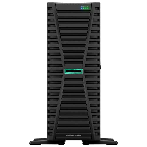 HPE ProLiant ML350 Gen11 4U Tower Server Bundled with Dual Xeon 6430 32-Core 2.1GHz, 1TB DDR5 Memory, 30.72TB Enterprise SAS 12Gb/s SSD Storage, RAID, Dual Power iLO and Windows Server 2022 Standard