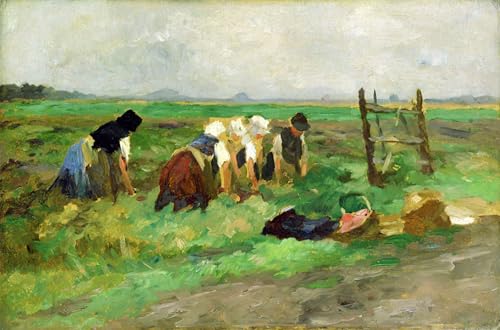 Carteles de Ludwig Herbst para salón: arte retro industrial de campo en un lienzo de 60x90cm