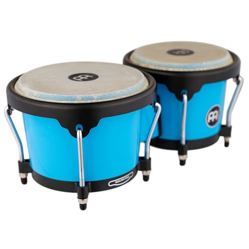 Image of Bongo Drum Set with Durable Synthetic All-weather Shells, Journey Series - NOT MADE IN CHINA - Natural Buffalo Skin Heads, 2-YEAR WARRANTY