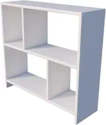 Estante Decorativa com 5 Nichos, Madeira MDP, Branca