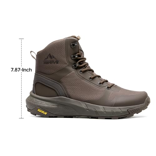 Image of NORTIV 8 Men's Military Tactical Boot Lightweight Comfortable Boots for Work All Day Side Zipper Motorcycle Combat Hiking Boots Metrostrike(8-9 Inches)