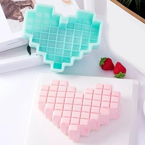 Moule en silicone en forme de cœur pour gâteau et décoration - 7