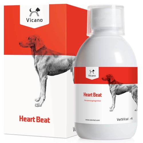 VetVital Vicano Heartbeat | 250 ml | Ergänzungsfuttermittel für Hunde | Mit Weißdorn & Ginseng