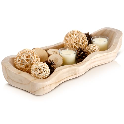 Nuogo 1 Pack 14 Inch Wavy Edge Dough Bowl Large