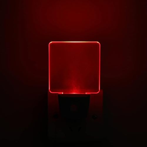 Miniatura 1 de KINUR Luz nocturna roja, paquete de 2 luces LED de noche enchufables a la pared con sensores del atardecer al amanecer, luces nocturnas enchufables